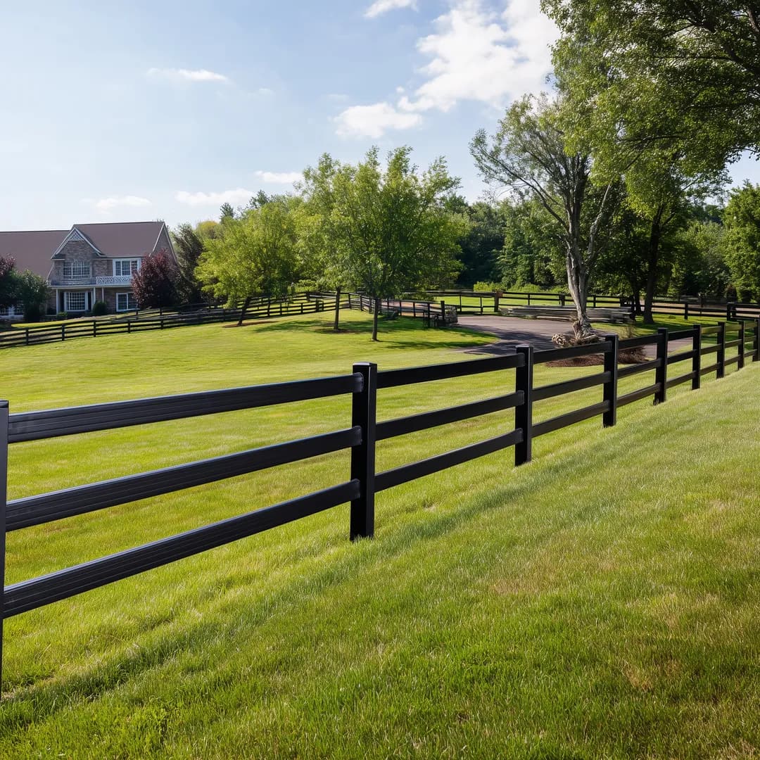 Aluminum ranch rail fence in Pittsburgh