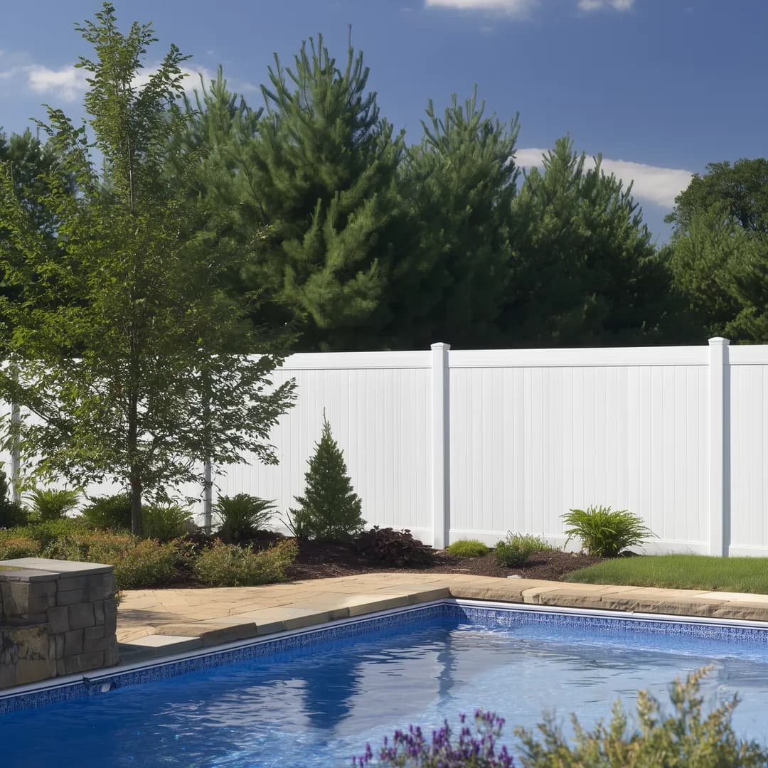 Fence installation around a Pittsburgh backyard pool
