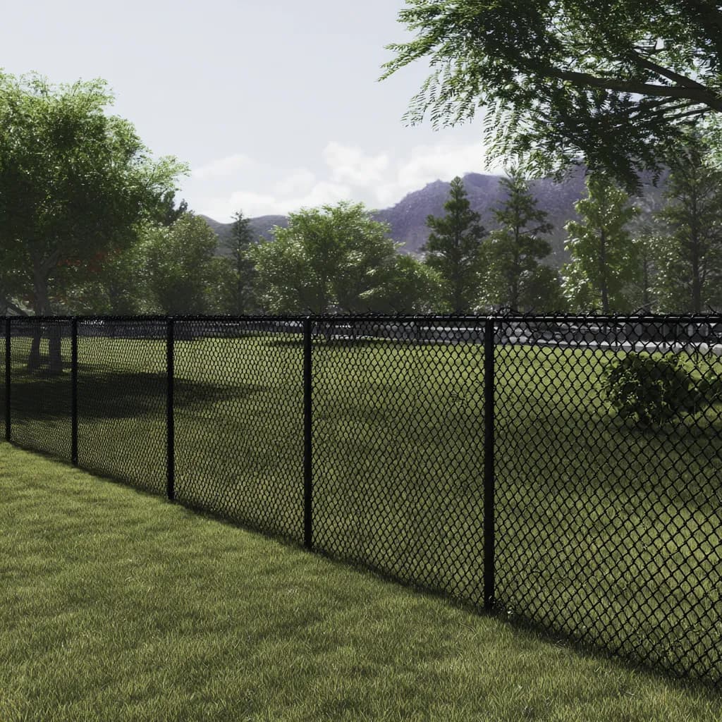 Chain link fence installation in Eighty Four backyard