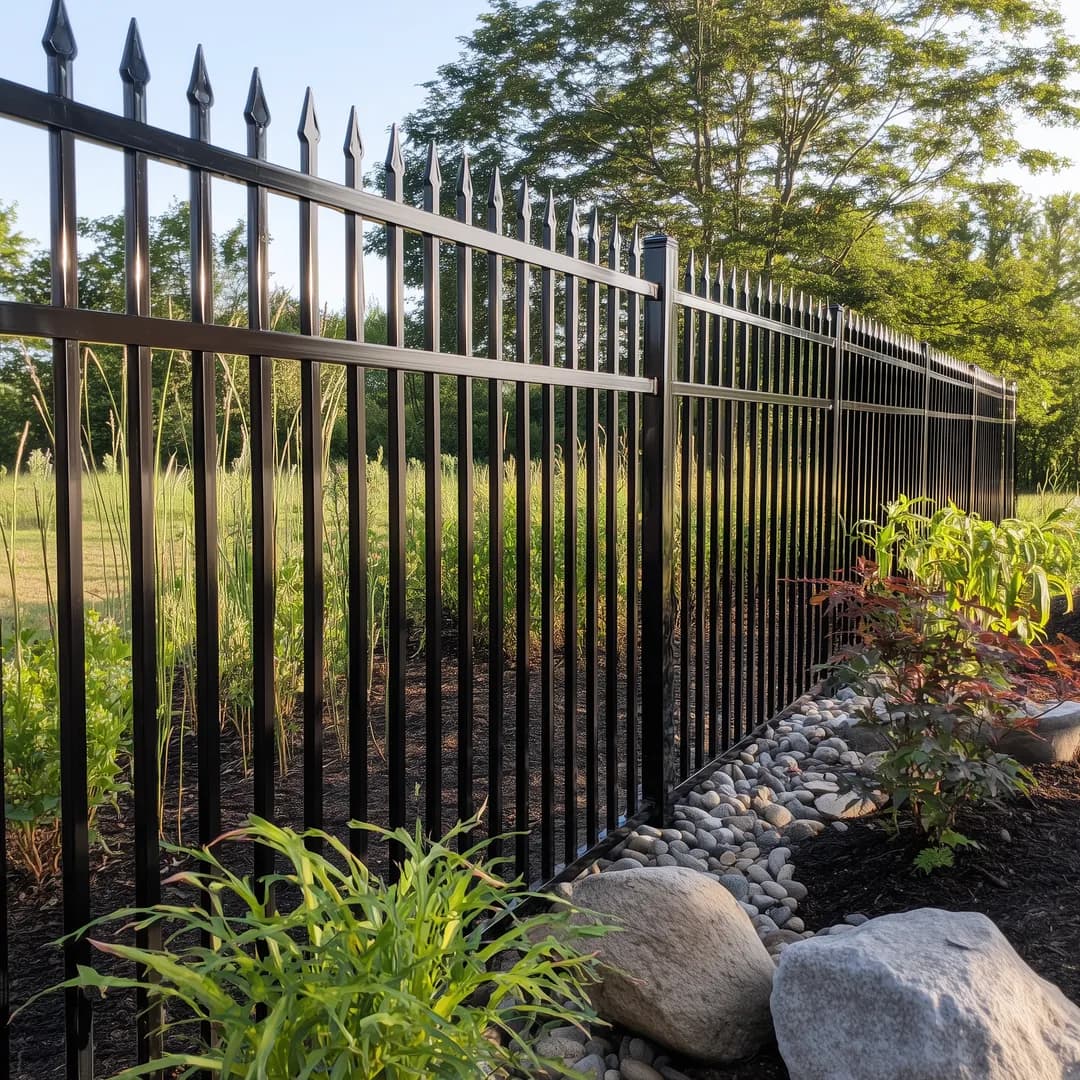 Decorative aluminum fence installation in Eighty Four