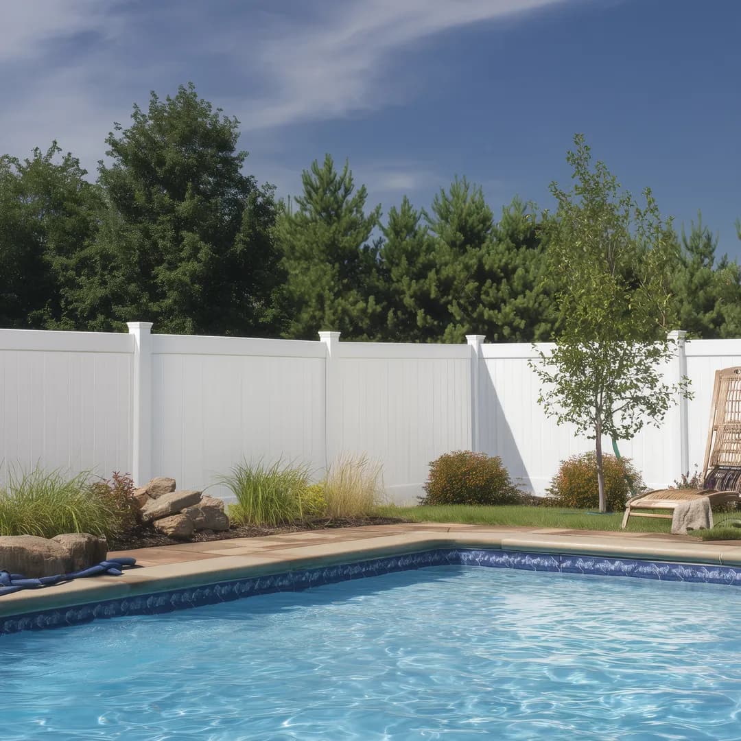 Aluminum pool fence installation in a Pittsburgh backyard