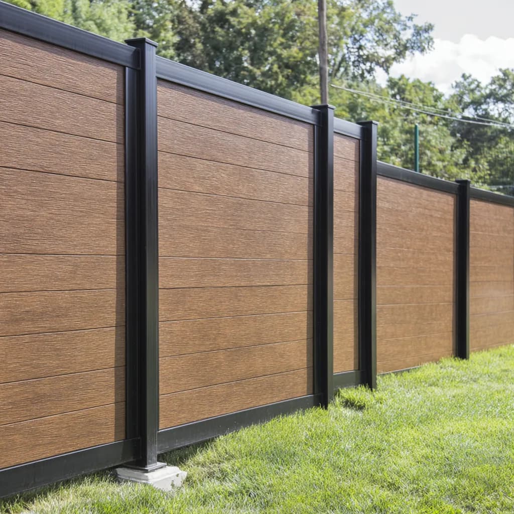 PVC fence with decorative panels installed in Eighty Four